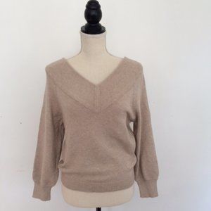 JDY Wide Neck Off Shoulder V Neck Sweater S NWT